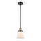 Cone Mini Pendant shown in the Black Antique Brass finish with a Matte White shade