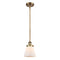 Cone Mini Pendant shown in the Brushed Brass finish with a Matte White shade