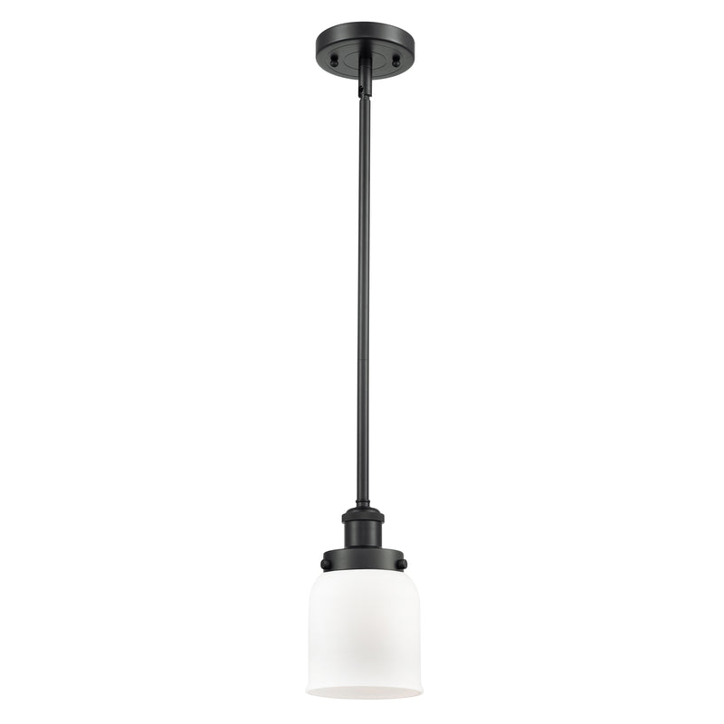 Bell Mini Pendant shown in the Matte Black finish with a Matte White shade