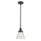 Cone Mini Pendant shown in the Matte Black finish with a Seedy shade