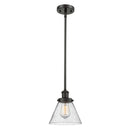 Cone Mini Pendant shown in the Oil Rubbed Bronze finish with a Seedy shade