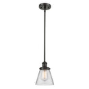 Cone Mini Pendant shown in the Oil Rubbed Bronze finish with a Clear shade