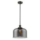 Bell Mini Pendant shown in the Oil Rubbed Bronze finish with a Plated Smoke shade