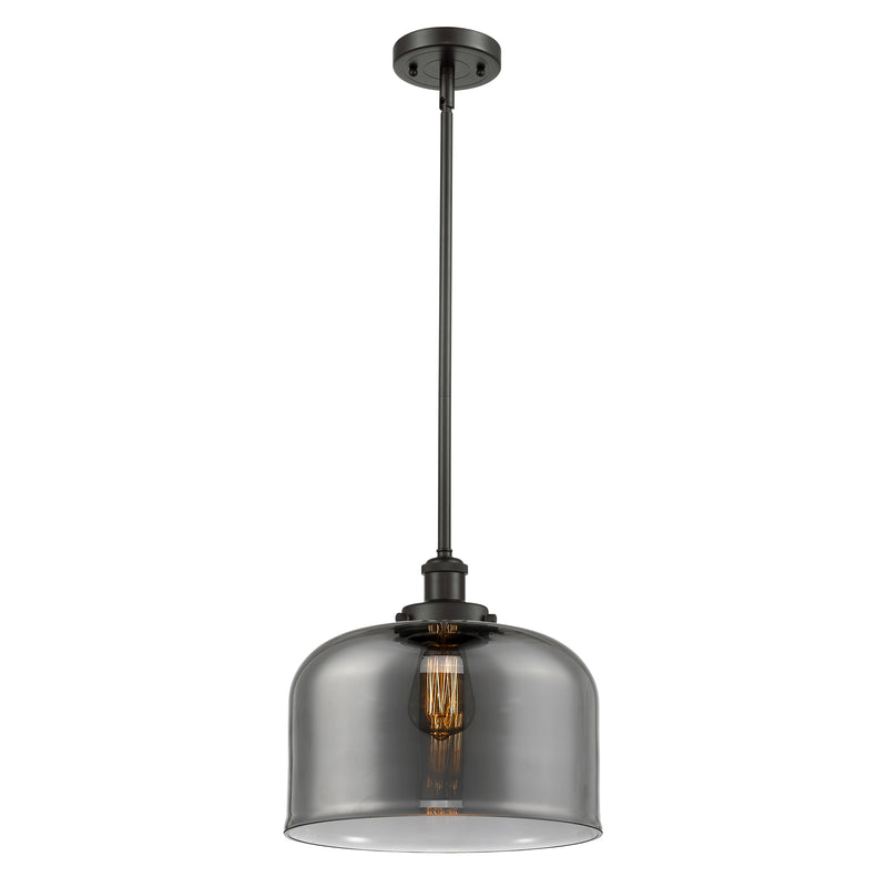 Bell Mini Pendant shown in the Oil Rubbed Bronze finish with a Plated Smoke shade