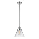 Cone Mini Pendant shown in the Polished Chrome finish with a Clear shade