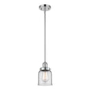 Bell Mini Pendant shown in the Polished Chrome finish with a Clear shade