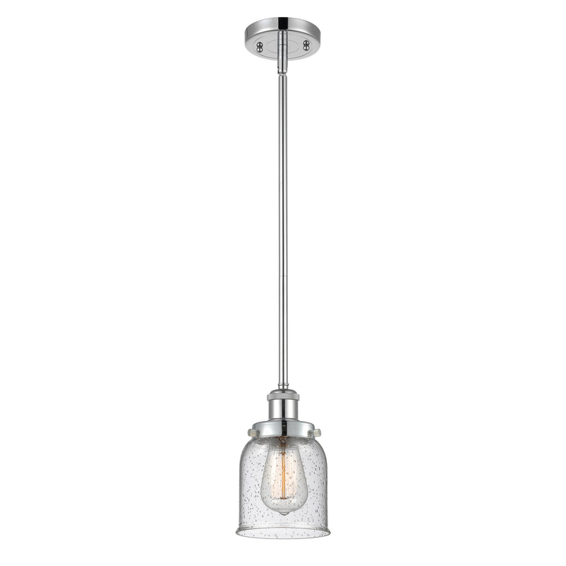 Bell Mini Pendant shown in the Polished Chrome finish with a Seedy shade