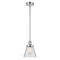 Cone Mini Pendant shown in the Polished Chrome finish with a Clear shade