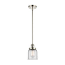 Bell Mini Pendant shown in the Polished Nickel finish with a Clear shade