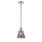 Cone Mini Pendant shown in the Polished Nickel finish with a Plated Smoke shade