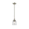 Bell Mini Pendant shown in the Brushed Satin Nickel finish with a Clear shade