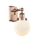 Beacon Sconce shown in the Antique Copper finish with a Matte White shade