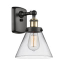 Cone Sconce shown in the Black Antique Brass finish with a Clear shade