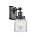 Bell Sconce shown in the Matte Black finish with a Clear shade