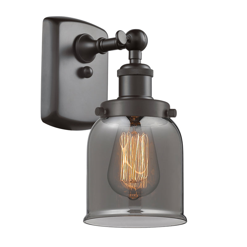 Bell Sconce shown in the Oil Rubbed Bronze finish with a Plated Smoke shade