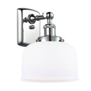 Bell Sconce shown in the Polished Chrome finish with a Matte White shade