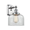 Bell Sconce shown in the Polished Chrome finish with a Clear shade