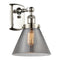 Cone Sconce shown in the Polished Nickel finish with a Plated Smoke shade