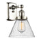 Cone Sconce shown in the Polished Nickel finish with a Seedy shade