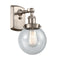 Beacon Sconce shown in the Brushed Satin Nickel finish with a Seedy shade