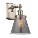 Cone Sconce shown in the Brushed Satin Nickel finish with a Plated Smoke shade