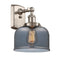 Bell Sconce shown in the Brushed Satin Nickel finish with a Plated Smoke shade