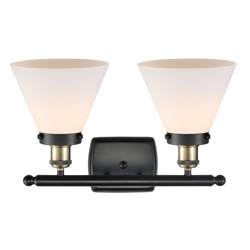 Innovations Lighting Large Cone 2 Light Bath Vanity Light Part Of The Ballston Collection 916-2W-BAB-G41-LED