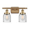 Bell Bath Vanity Light shown in the Brushed Brass finish with a Seedy shade