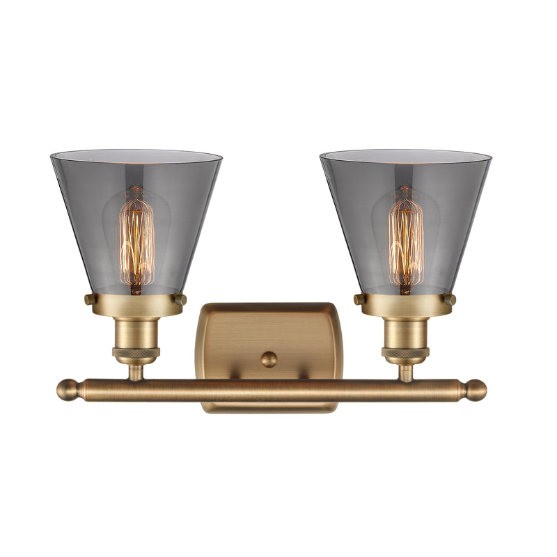 Innovations Lighting Small Cone 2 Light Bath Vanity Light Part Of The Ballston Collection 916-2W-BB-G63-LED