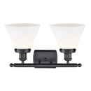 Innovations Lighting Large Cone 2 Light Bath Vanity Light Part Of The Ballston Collection 916-2W-BK-G41-LED