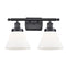 Cone Bath Vanity Light shown in the Matte Black finish with a Matte White shade