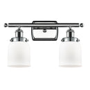 Bell Bath Vanity Light shown in the Polished Chrome finish with a Matte White shade