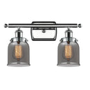 Bell Bath Vanity Light shown in the Polished Chrome finish with a Plated Smoke shade