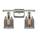 Bell Bath Vanity Light shown in the Polished Nickel finish with a Plated Smoke shade