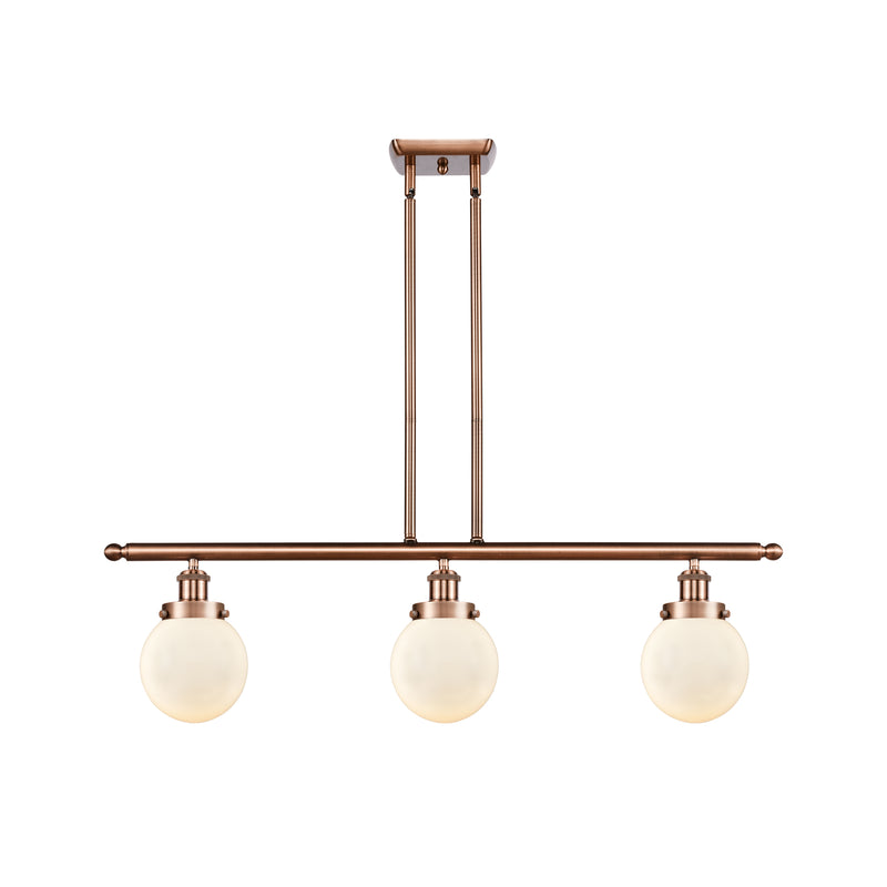 Beacon Island Light shown in the Antique Copper finish with a Matte White shade