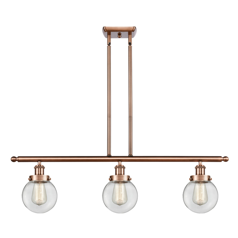 Beacon Island Light shown in the Antique Copper finish with a Clear shade