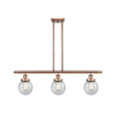 Beacon Island Light shown in the Antique Copper finish with a Seedy shade