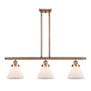 Cone Island Light shown in the Antique Copper finish with a Matte White shade