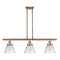 Cone Island Light shown in the Antique Copper finish with a Clear shade