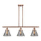 Cone Island Light shown in the Antique Copper finish with a Plated Smoke shade