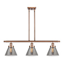 Cone Island Light shown in the Antique Copper finish with a Plated Smoke shade