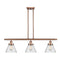 Cone Island Light shown in the Antique Copper finish with a Seedy shade