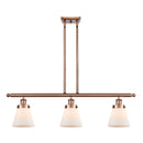 Cone Island Light shown in the Antique Copper finish with a Matte White shade