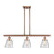 Cone Island Light shown in the Antique Copper finish with a Clear shade