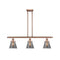 Cone Island Light shown in the Antique Copper finish with a Plated Smoke shade