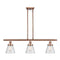 Cone Island Light shown in the Antique Copper finish with a Seedy shade