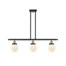 Beacon Island Light shown in the Black Antique Brass finish with a Matte White shade