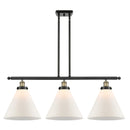 Cone Island Light shown in the Black Antique Brass finish with a Matte White shade