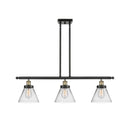 Cone Island Light shown in the Black Antique Brass finish with a Clear shade