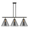 Cone Island Light shown in the Black Antique Brass finish with a Plated Smoke shade